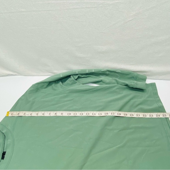 ETHOS Long Sleeve Pullover Shirt Sage Green Super Soft Logo Down Sleeve Casual - Picture 8 of 11